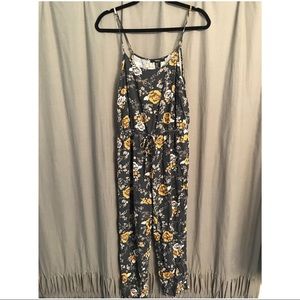 Forever 21 floral jumpsuit